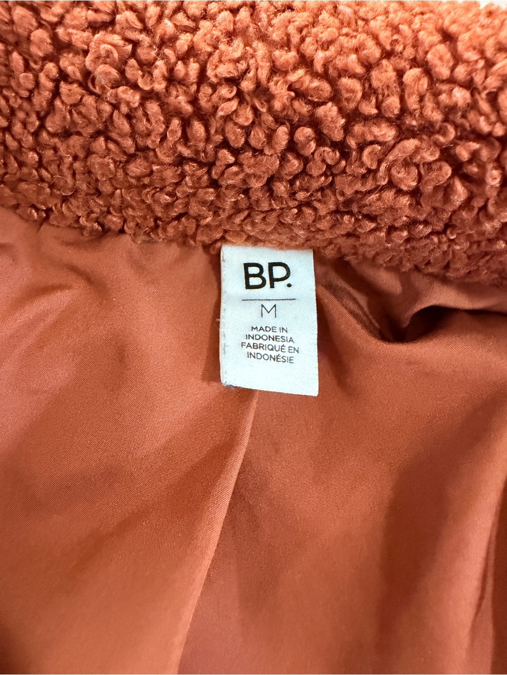 BP Rust Sherpa Button-Front Jacket - Picture 4 of 4